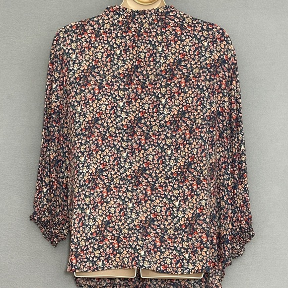 MASON & BELLE Womens Top 3X Blue Floral Peasant Tunic Classic Casual Cottage - Picture 4 of 12